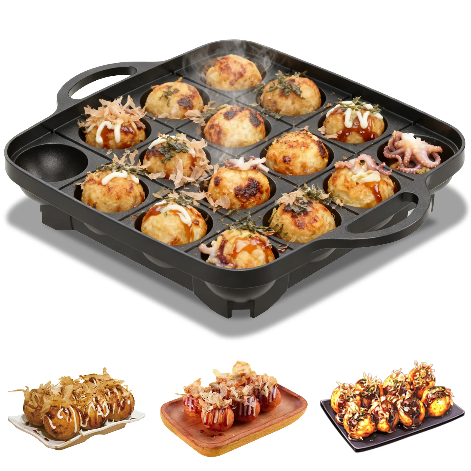 Takoyaki Pan Cast - Panela Takoyaki com 16 Furos em