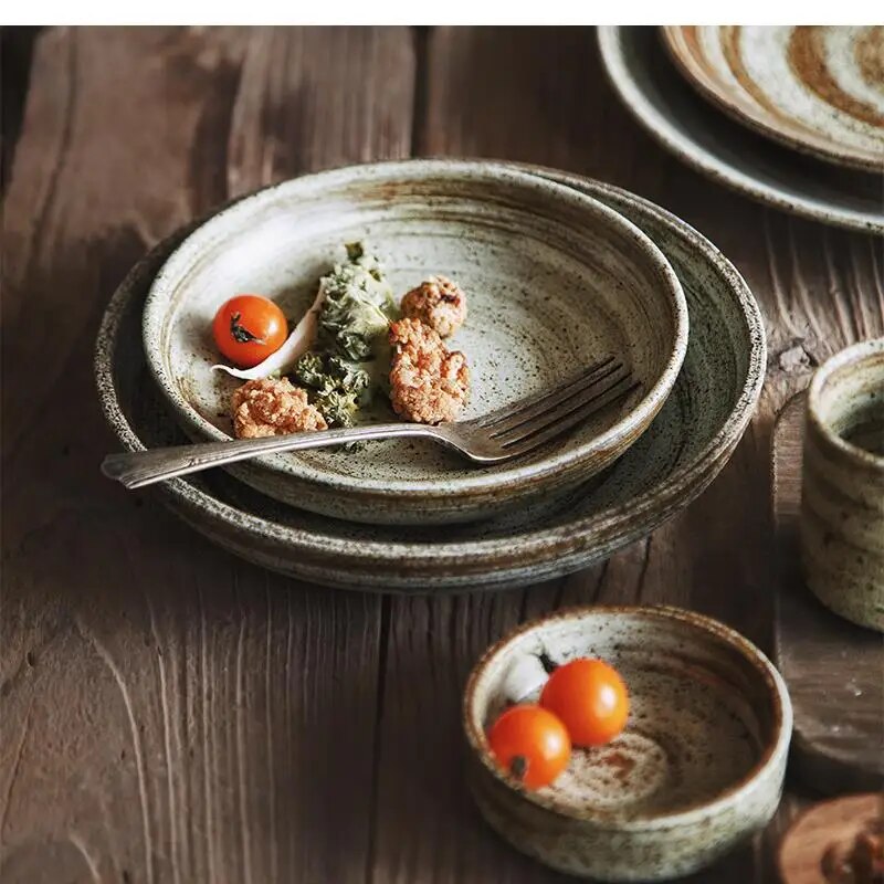 Home Cooking Dinner - Louças de Cerâmica Artesanais Japonesas, Pratos