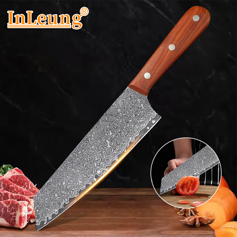 Home Cooking Chef - Profissional damasco faca de cozinha cutelo