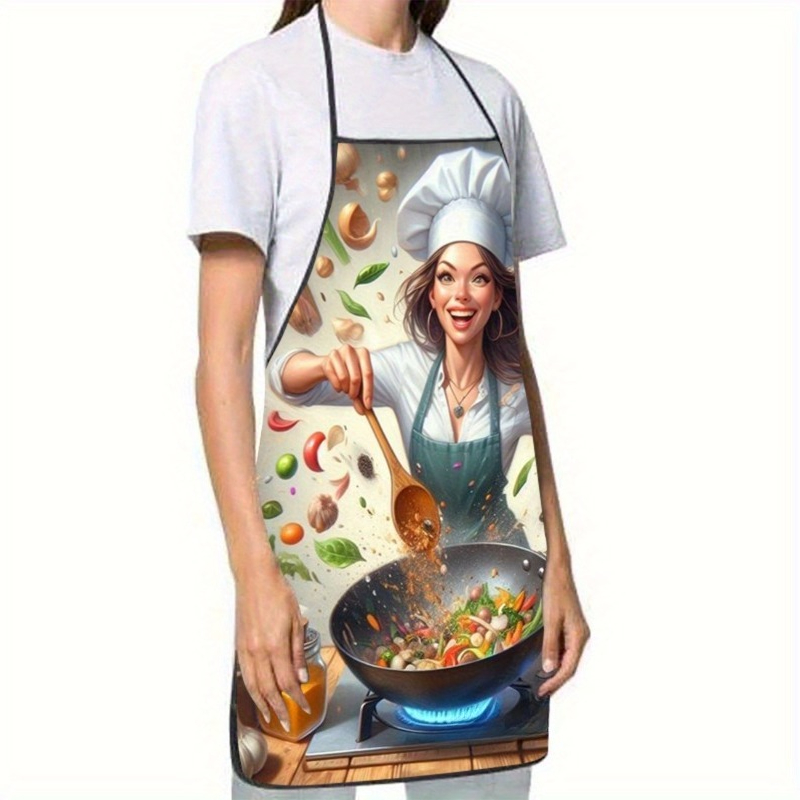 Home Cooking Chef - Avental com estampa de vegetais, durável