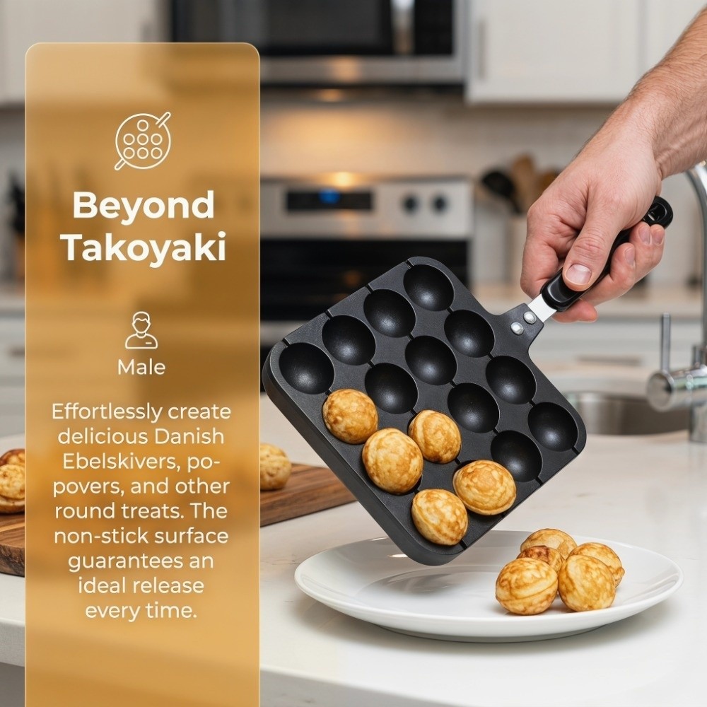 Takoyaki Pan Cast - Panela de Takoyaki em Alumínio Fundido