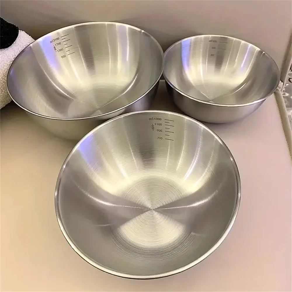 Home Cooking Cookbook - Conjunto de Tigelas de Aço Inoxidável