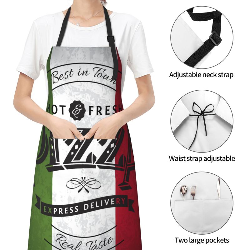 Avental de cartaz de pizza uni - Home Cooking Chef avaliação e preço