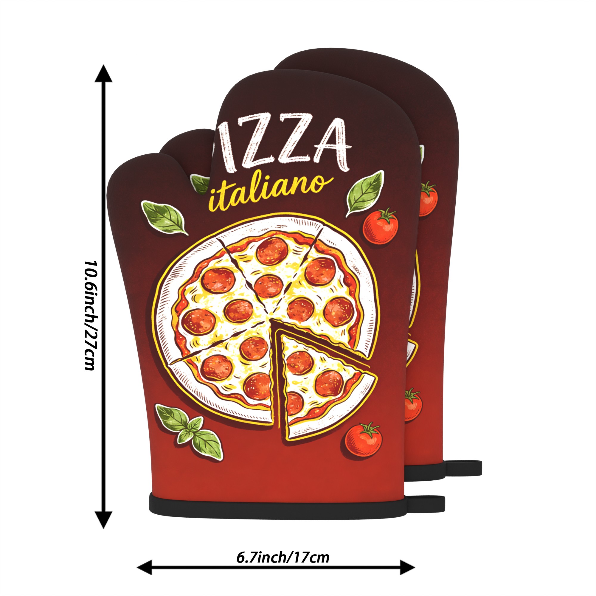 Luvas de Forno Estampadas Pizz - Home Cooking Chef avaliação e preço