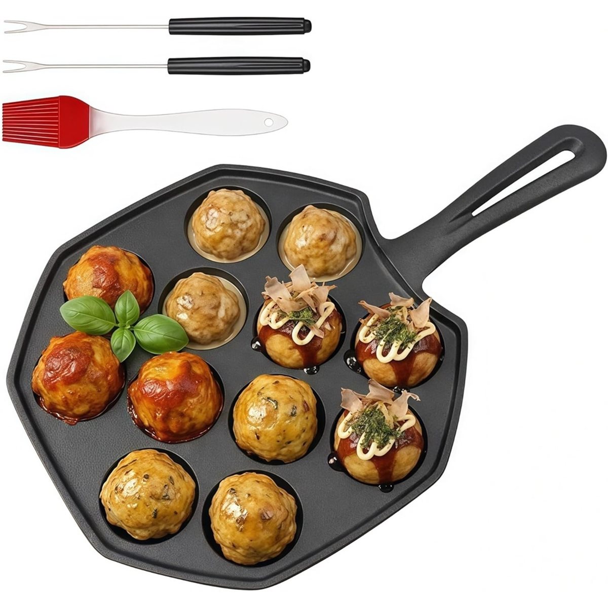 Panela de Takoyaki em Ferro Fu - Takoyaki Pan Cast avaliação e preço