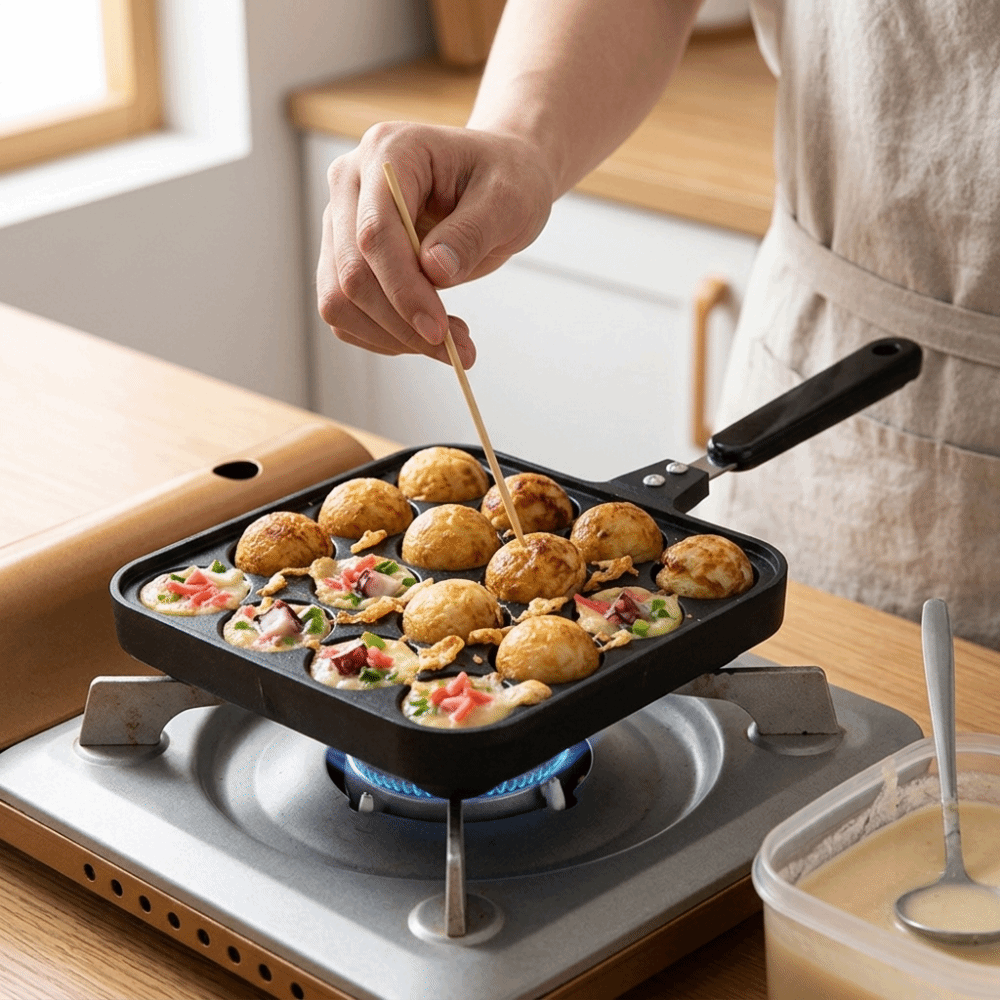 Panela de Takoyaki com 16 Cavi - Takoyaki Pan Cast avaliação e preço
