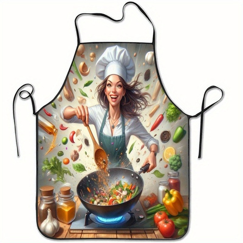 Avental com estampa de vegetai - Home Cooking Chef avaliação e preço