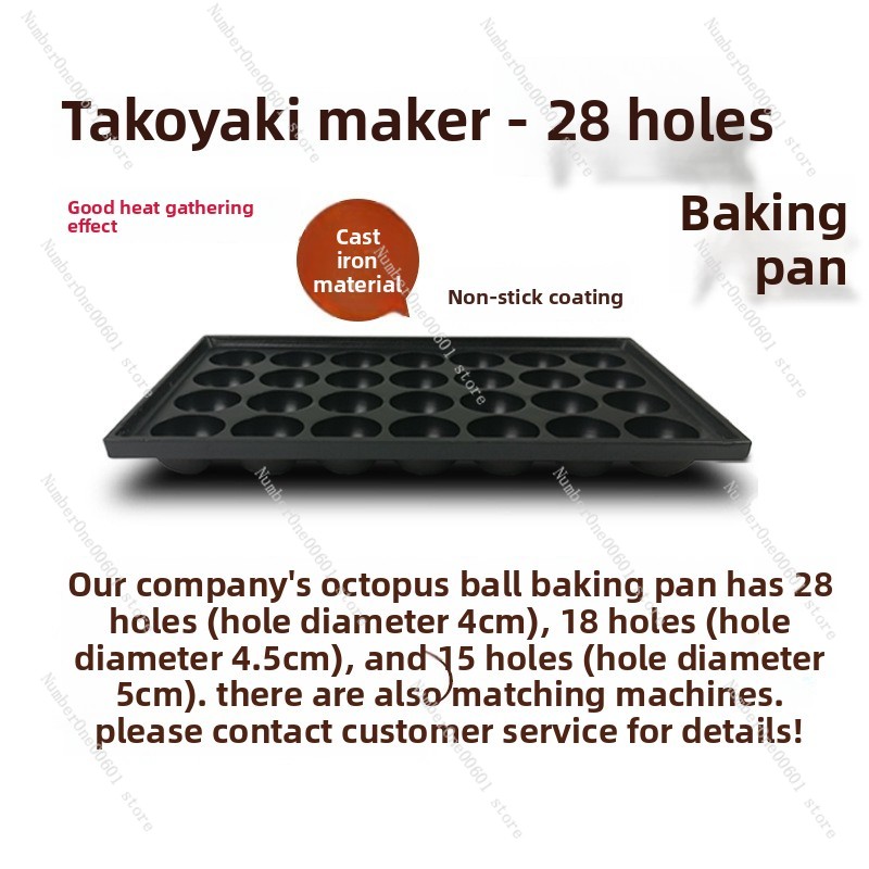 28 buracos de ferro fundido Ta - Takoyaki Pan Cast avaliação e preço