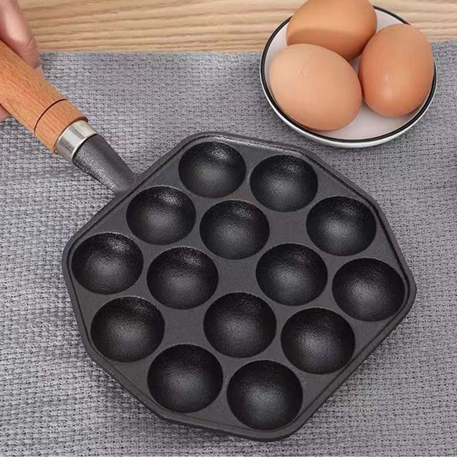Takoyaki grill pan fácil de li - Takoyaki Pan Cast avaliação e preço