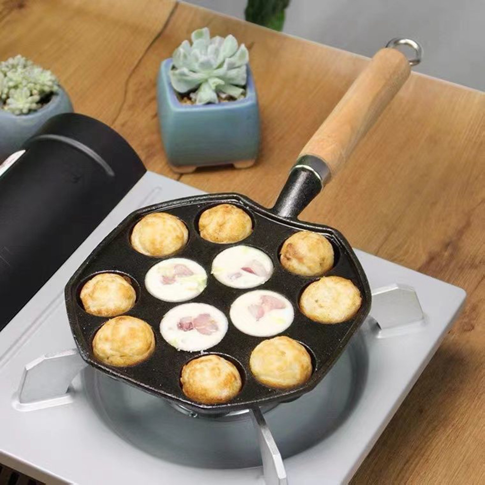 Takoyaki grill pan fácil de li - Takoyaki Pan Cast avaliação e preço