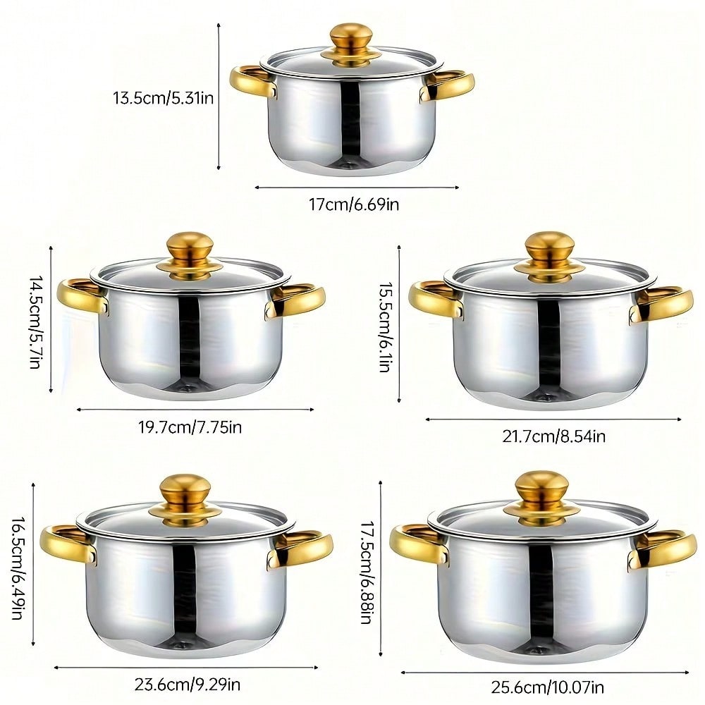 Conjunto de Panelas de Aço Ino - Home Cooking Cookbook avaliação e preço