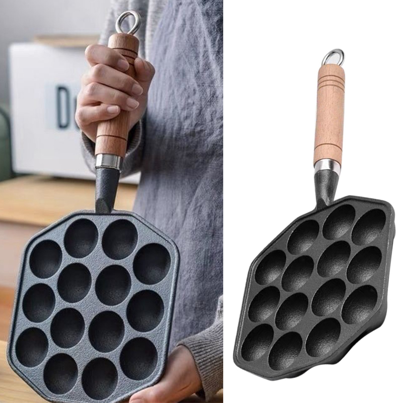 Molde de bola de carne de polv - Takoyaki Pan Cast avaliação e preço