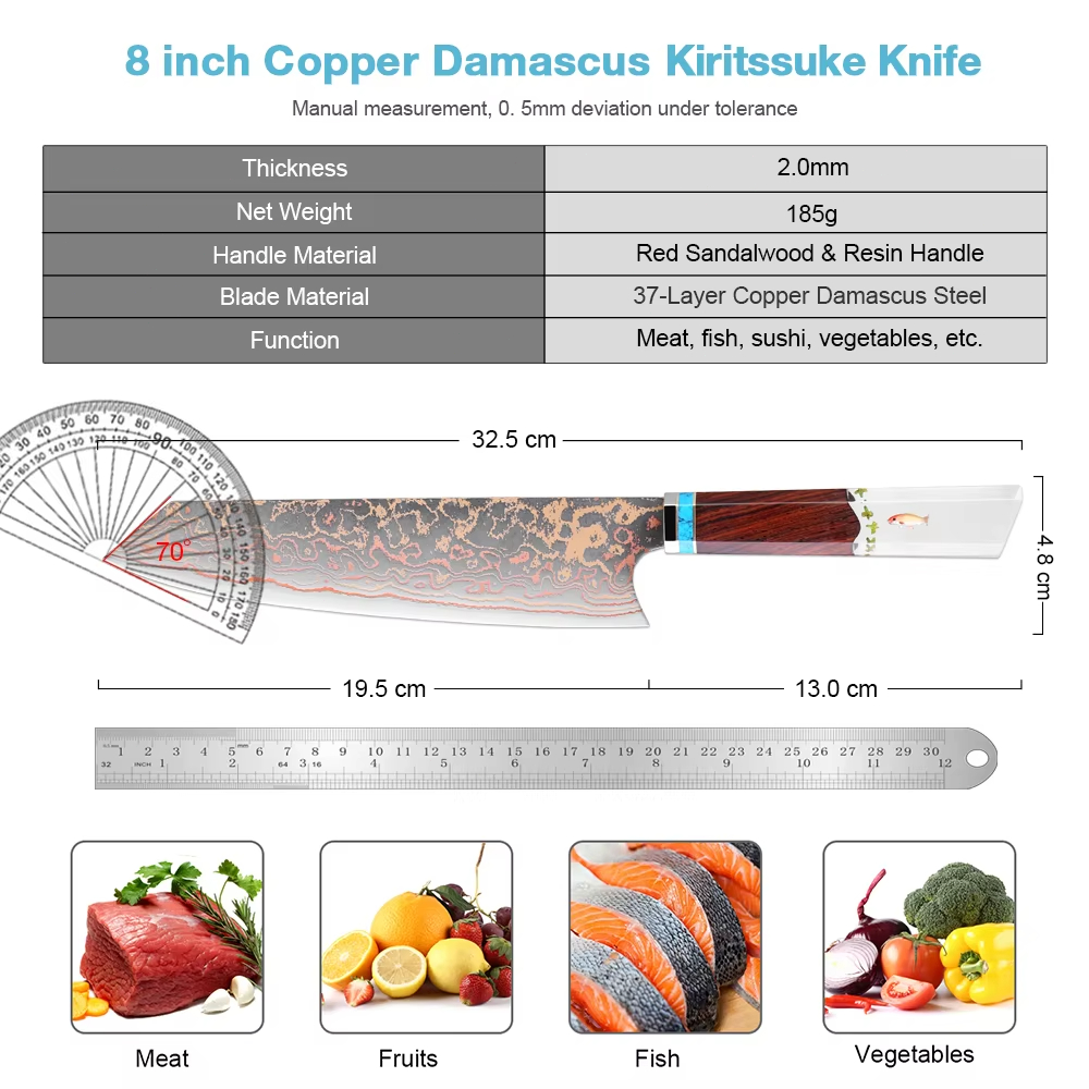 Faca de chef Kiritsuke, 8 tama - Home Cooking Chef avaliação e preço